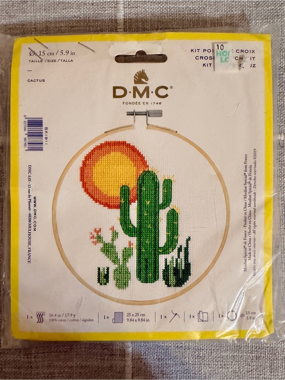 Southwest Cactus & Sunset Cross Stitch Needlepoint Kit